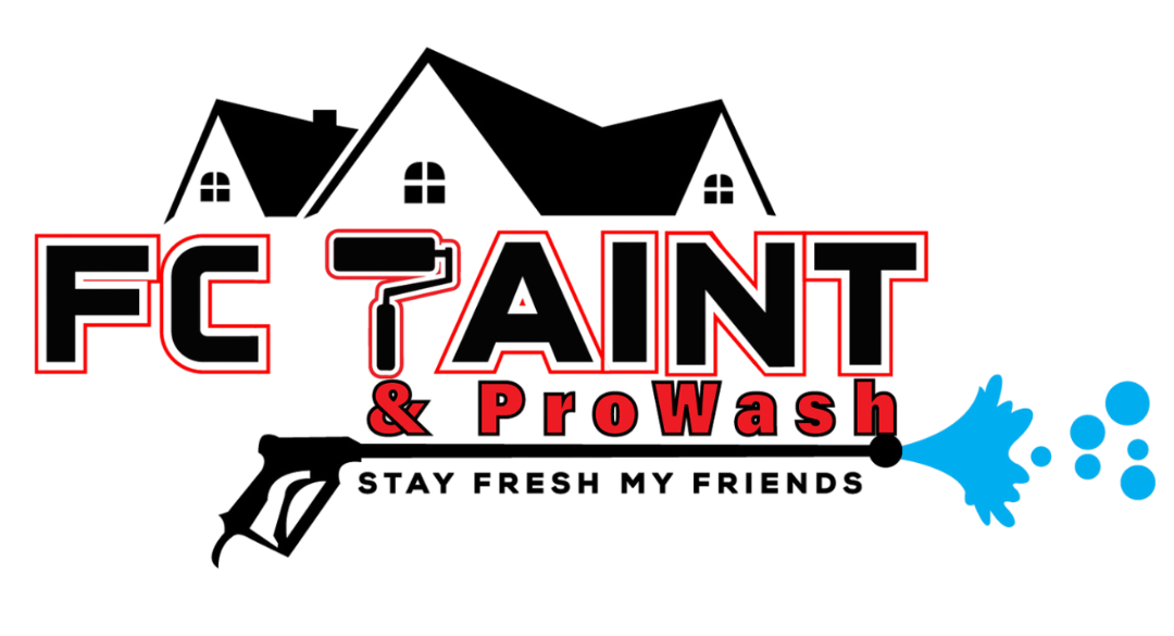 FC Paint and Prowash logo showig spraywash gu with water spash at the end